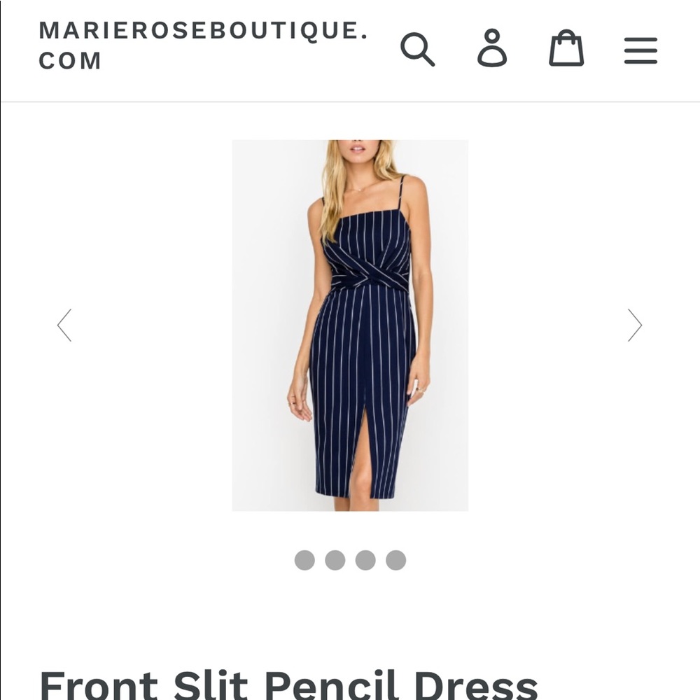 Front Slit Pencil Dress